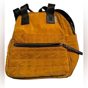 Mudd Yellow Quilted Nylon Convertible Satchel/Backpack • Preloved